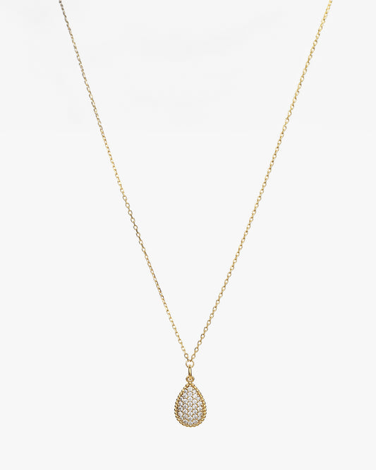 Leah Crystal Teardrop Necklace